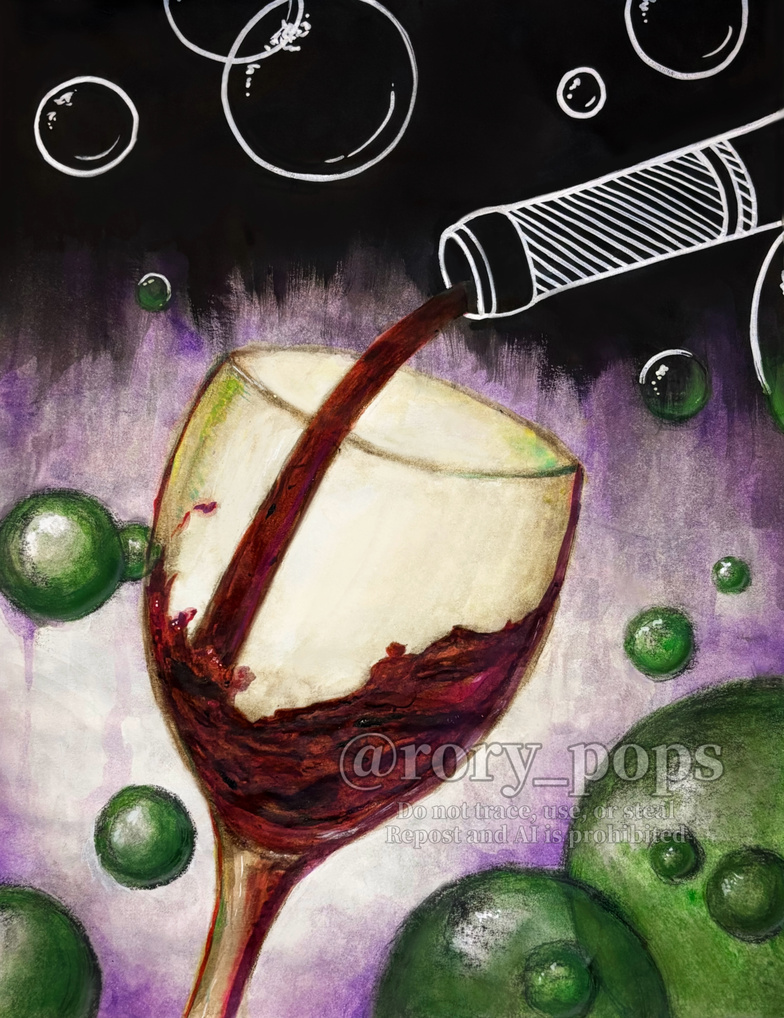 Toxic - Charcoal, acrylic, watercolor